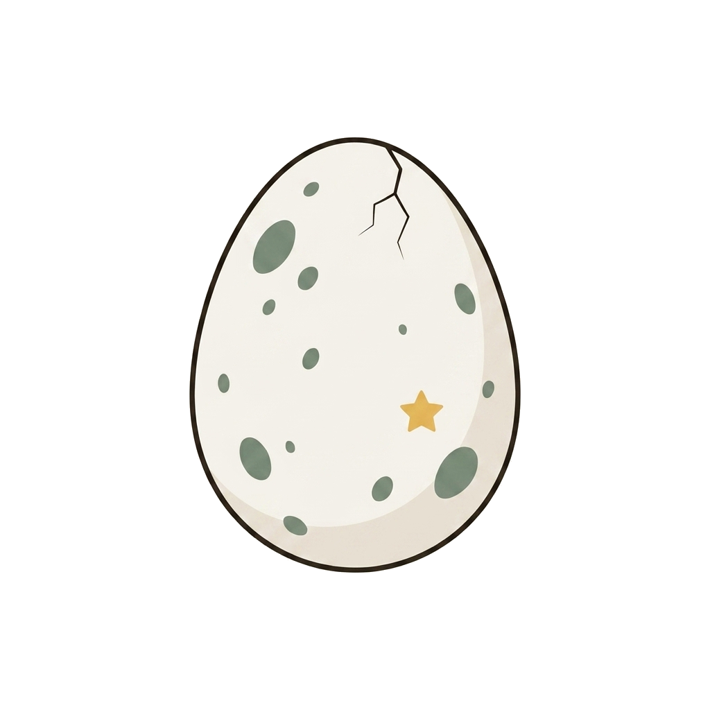 A mysterious speckled egg — click to hatch